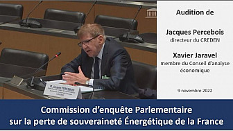 Commission parlementaire sur la perte de souveraineté énergétique de la France - M. Jacques Percebois, directeur du CREDEN et de M. Xavier Jaravel, membre du Conseil d’analyse économique - [2022-11-09]