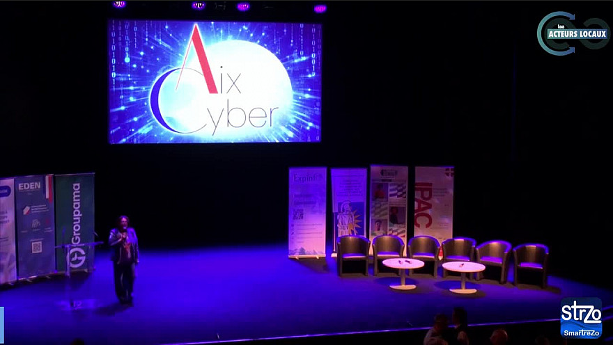 Acteurs Locaux : CyberAix introduction de l'événement par Rosène Charpine, présidente des Auditeurs de l'IHEDN Dauphiné Savoie